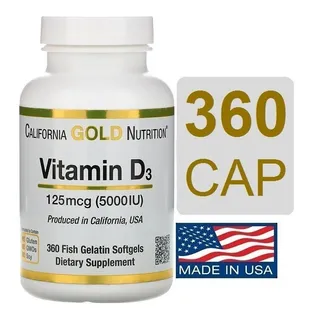 Vitamina D3 5000iu - 360 Softgels Origin - L a $236