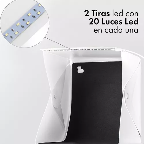 CAJA DE LUZ LED PARA HACER FOTOS, ESTUDIO ILUMINACIÓN FOTOS