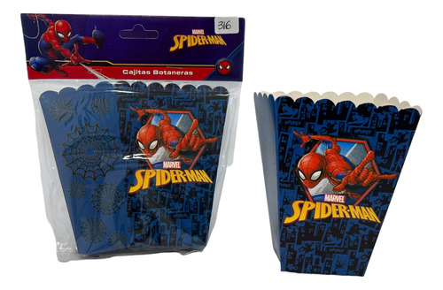 24 Cajas Palomitas Spiderman Hombre Araña Botana Dulces Recu