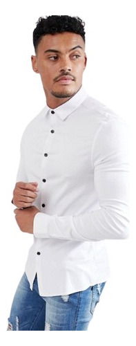 Camisa Blanca Hombre Entallada,  Slim Fit , Envió Gratis