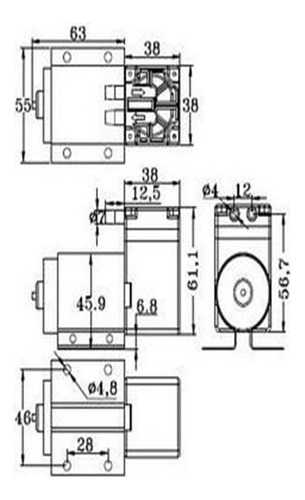 L Bomba De Vacío Dc 12v 120kpa Bomba Succión Presión