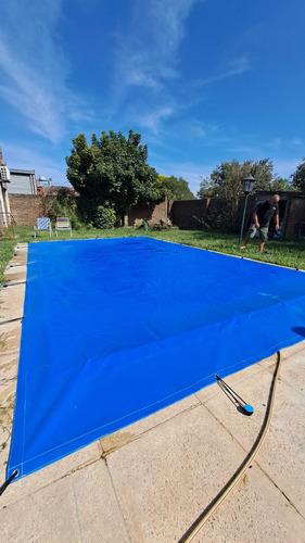 Cubre Piscina De Lona Cobertor Pileta Azul