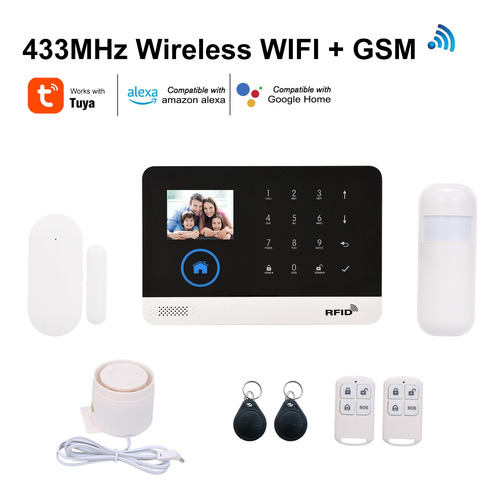 Alarma P/sistema De Seguridad Inalámbrico 433mhz Wifi + Gsm