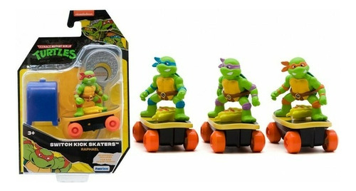 Tortugas Ninja Figuras Con Patineta  Lanzador Original Wabro