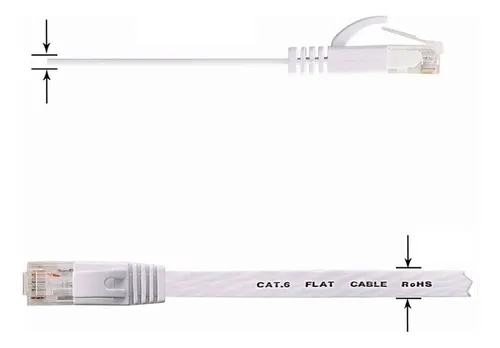 Cable De Red Ethernet Internet 50 Metros Rj45 Cat 6 Plano Una Ganga® 241213