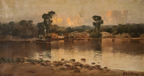 Carlos María De Santiago - Atardecer - Lámina 45x30 Cm.