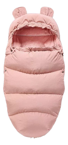 Bolsa Saco Dormir Bebe Sleeping Bag Carriola Afelpado 100 Cm Color Rosa Ubicación De La Cremallera Ambos Lados