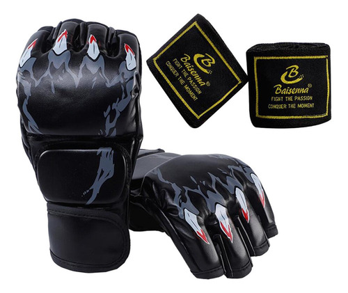 Guantes De Boxeo Mma Gloves Con Medio Dedo Para Artes Marcia