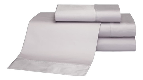 Juego de sábanas Danubio 400 Hilos color lilac con diseño liso hilos 400 100% algodón para colchón de 2m x 1.6m x 0.35m