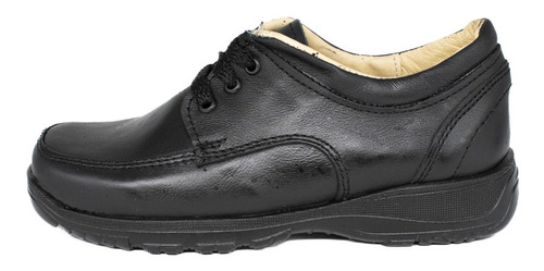 Zapato Escolar Negro De Piel Niño Agujeta Tallas 18 Al 21