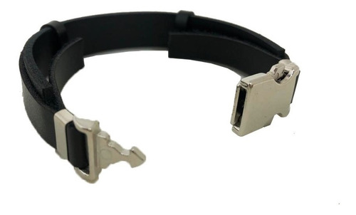 Pulseira Masculina Fé Allblack Preto Fosco Social Regulável Diâmetro 19 Cm