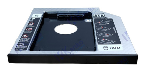 Imagem 3 de 4 de Case Adaptador Caddy Hd 9.5mm Dvd Sdd Gaveta Sata Notebook
