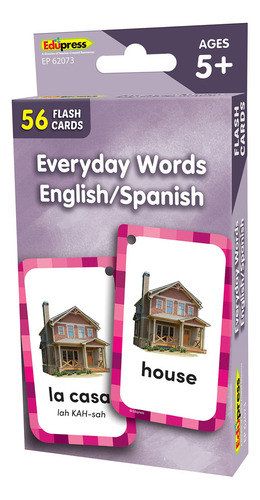 Tarjetas Flash Inglés Español Everyday Words Teacher Created