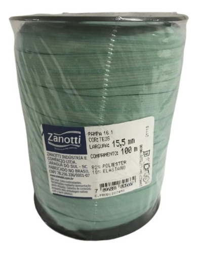 Vies Elastico Pampa C/ 100 Metros Lisa Teos/verde Agua