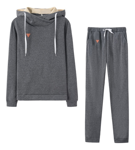 Traje Deportivo De Forro Polar Con Capucha De Talla Grande