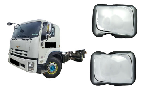 Kit Cromo Espejos Auxiliares Chevrolet Ftr X 2