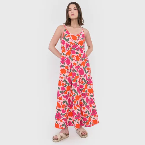 Vestido Mujer Largo Pabilo Rosado Corona