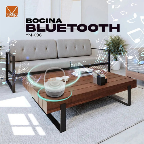 Bocina Bluetooth Luz Led Radio Fm Recargable Usb Portatil