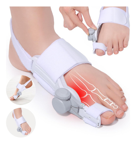 Corrector De Juanetes Ajustable - Soporte Nocturno Blanco