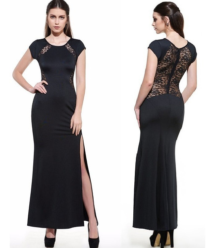 Vestido Negro Con Transparencias Tallas S Y M Nuevo En Stock | Cuotas sin interés Vestido Negro Con Transparencias Tallas S Y M Nuevo En Stock | Cuotas sin interés