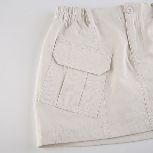 Shaoke Faldas Estilo Cargo De Calle, Minifaldas Con