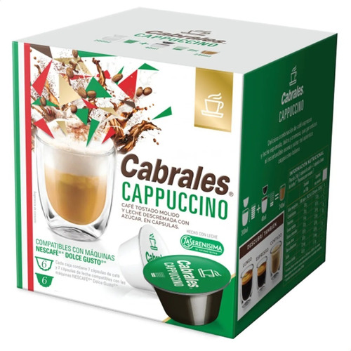 Cápsulas Café Cabrales Dolce Gusto Cappuccino X 12 U X5,5 Gr