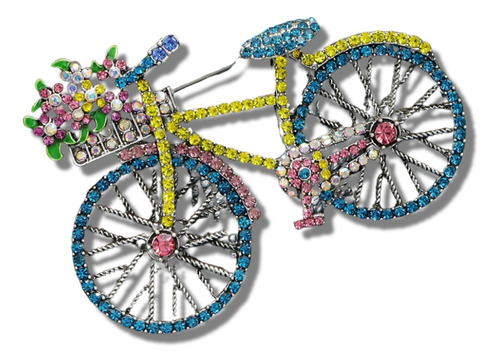 Broches Pin Bicicleta Vintage Diamantes Imitación Para Mujer