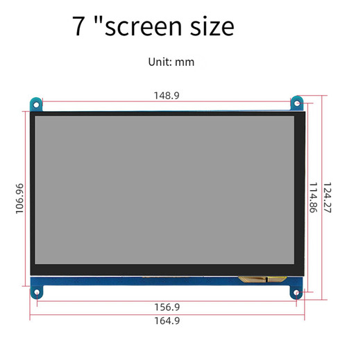 . Para Pantalla De 7 Pulgadas Raspberry Pi5/4b Capacitiva