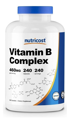 Complejo De Vitamina B Complex Nutricost,460mg, 240caps,