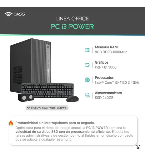 Pc Amada Intel Core I3 8gb Ram 240gb Ssd Windows 10 240 Gb 8 Gb Intel Hd Graphics 2000 - imagen 2