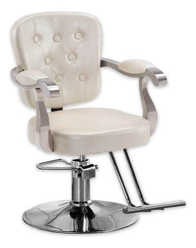 Sillon Barbero Barberia Peluqueria Silla Washington Blanco