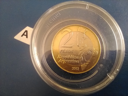 2 Pesos Año 2012 Moneda Malvinas Son Argentinas Con Caja