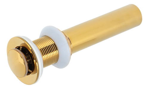 Tapón De Desagüe Dorado Para Lavabo Sin Rebosadero, Antiatas