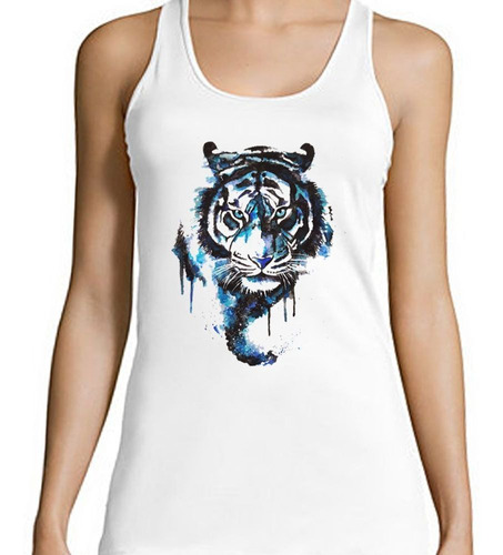 Musculosa Tigre Pintado En Acuarela