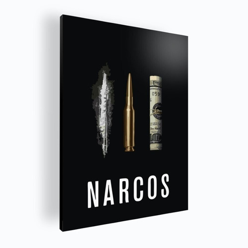 Cuadro Moderno Mural Poster Narcos 60x84 Mdf