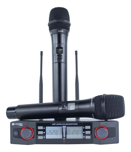  Microfone Sem Fio Duplo Mão Uhf Kadosh K-402 Original