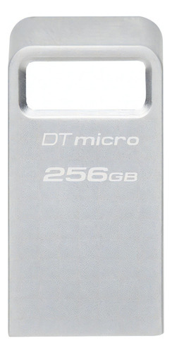 Memoria Usb 256gb Kingston Dt Micro Ultra Slim Metal Color Plateado Liso