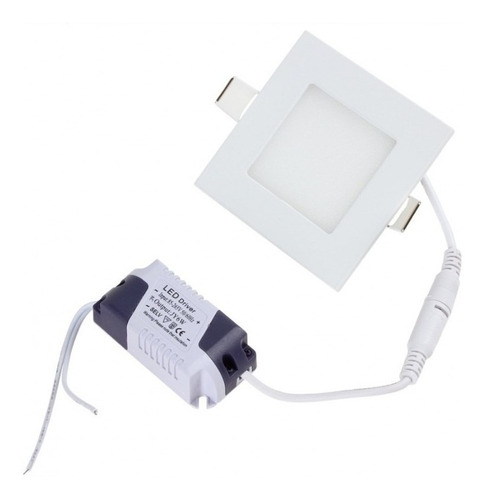 Panel Led 3w Cuadrada Empotrar 6500k Luz Blanca Calidad 