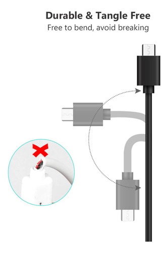 Poyakuk Cable De Carga Micro Usb Compatible Con Altavoces Bl