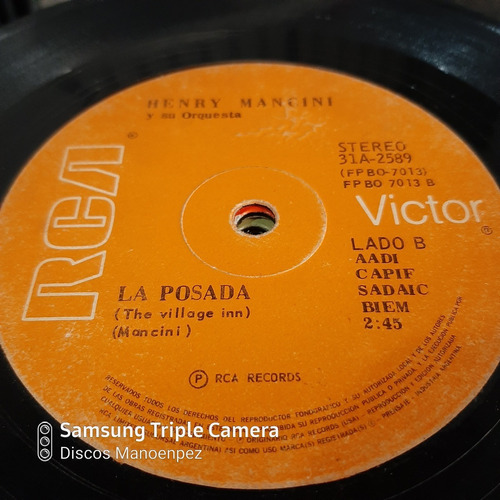 Simple Henry Mancini Y Su Orquesta Rca Victor C15