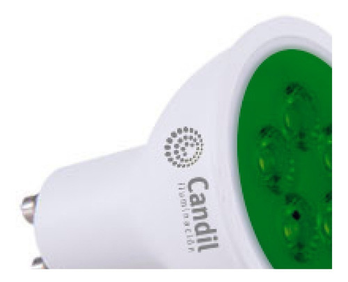 Imagen 3 de 7 de Pack X 5 Lamparas Dicroicas Led Gu10 220v Candil Luz Color