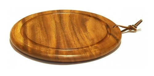 Tabla Para Asado  Redonda Madera Acacia 25,5 Cm