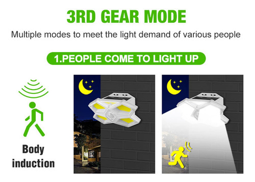 Luces Solares Para Exteriores, 100 Led, Con Reflector De Luc