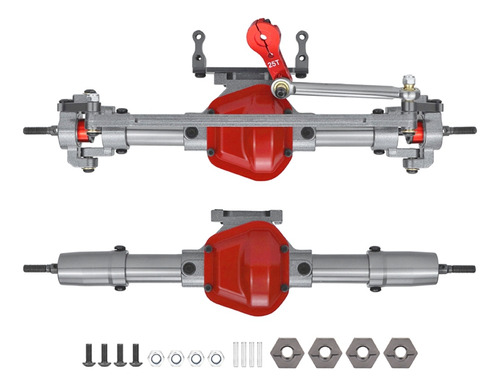 Eje Delantero Y Trasero De Metal Cnc Para Coche Rc Con Sopor