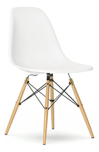 Imagen 5 de 6 de Set 4 Sillas Eames Dsw Clasicas Blancas Muebles
