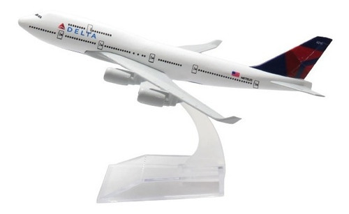 Avião Comercial Boeing 747 Delta Air Lines - Metal 16 Cm