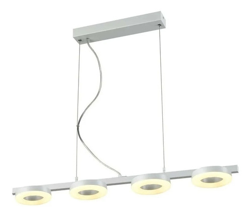 Colgante Deco Longboat 4 Luces Dimerizable 36w Candil Led 