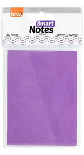 Bloco Smart Notes 76x102mm Roxo Neon 50fls - 1bloco