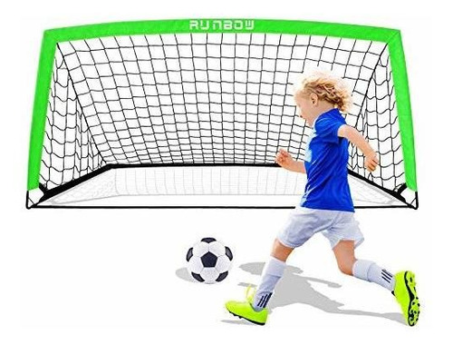 Arco De Fútbol 6'6''x3'3'' Para Niños Runbow Portátil