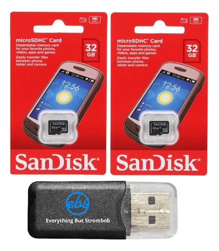 Tarjeta De Memoria Flash Sandisk Microsd Hc De 32 Gb X2 (u)